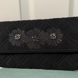 Vera Bradley Black Quilted Clutch